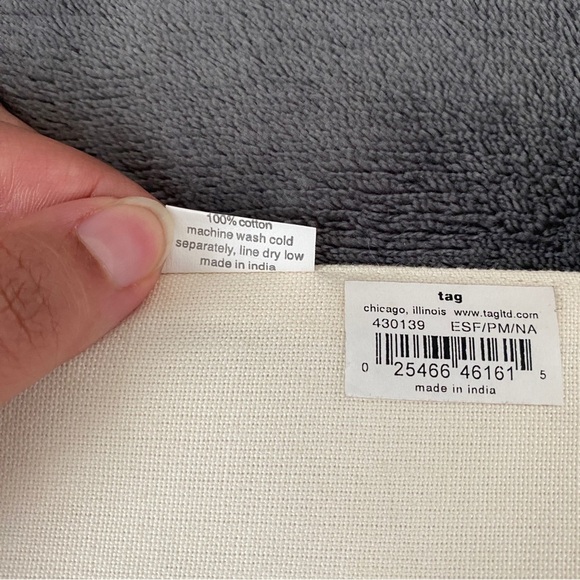 Tag Ltd. 100% Cotton Green Leaf Table Placemats Set of 2 - Picture 4 of 4